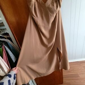 Elegant Tan Women's Dress